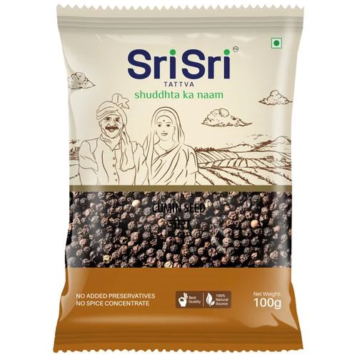 Sri Sri Tattva Black Pepper - Whole, 100 g-1.webp